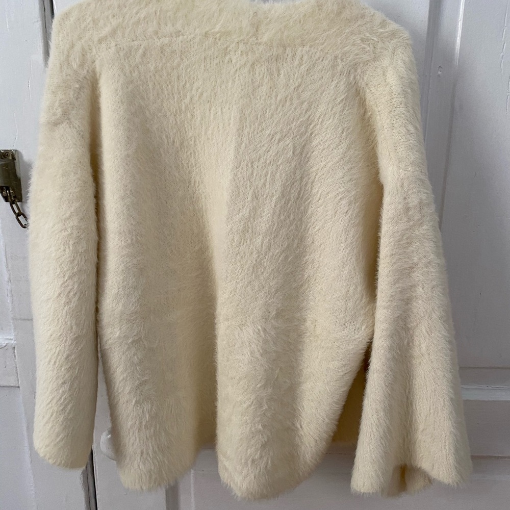 Super Soft Open Front Cream Sweater - image 4